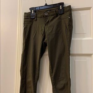 Silver Crush size 5 Stretchy Dark Green Jeans